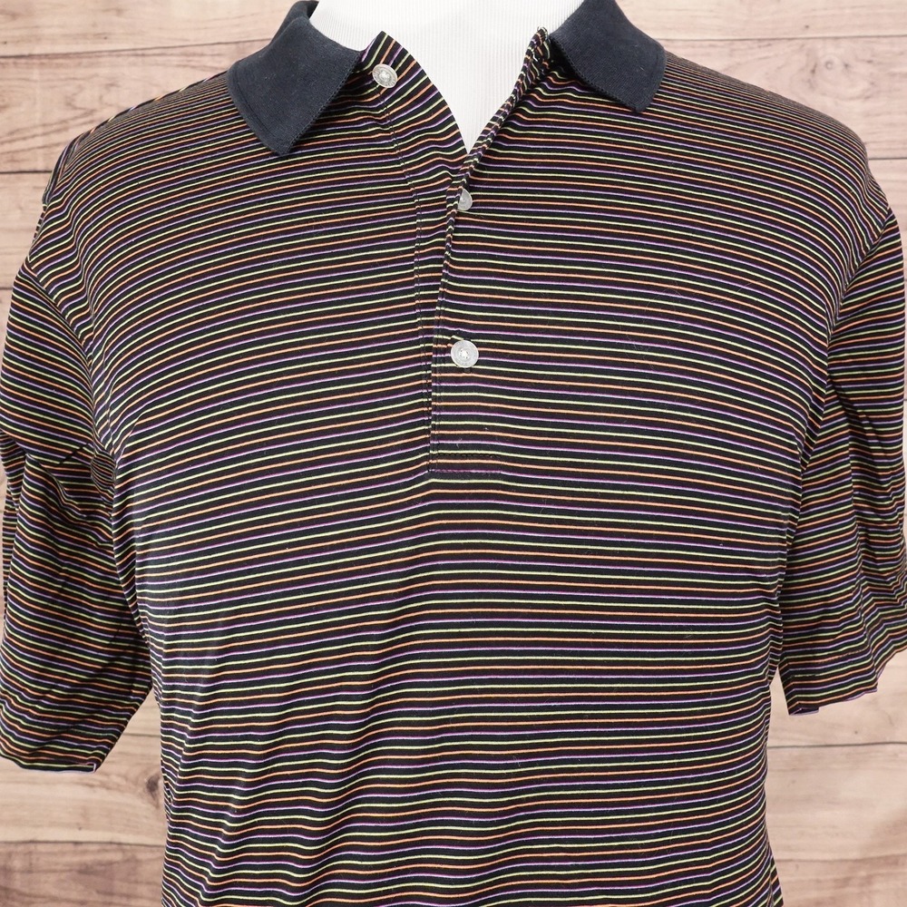 Bobby Jones Polo Shirt Mens XL Striped Golf Summer Players Performance - B3